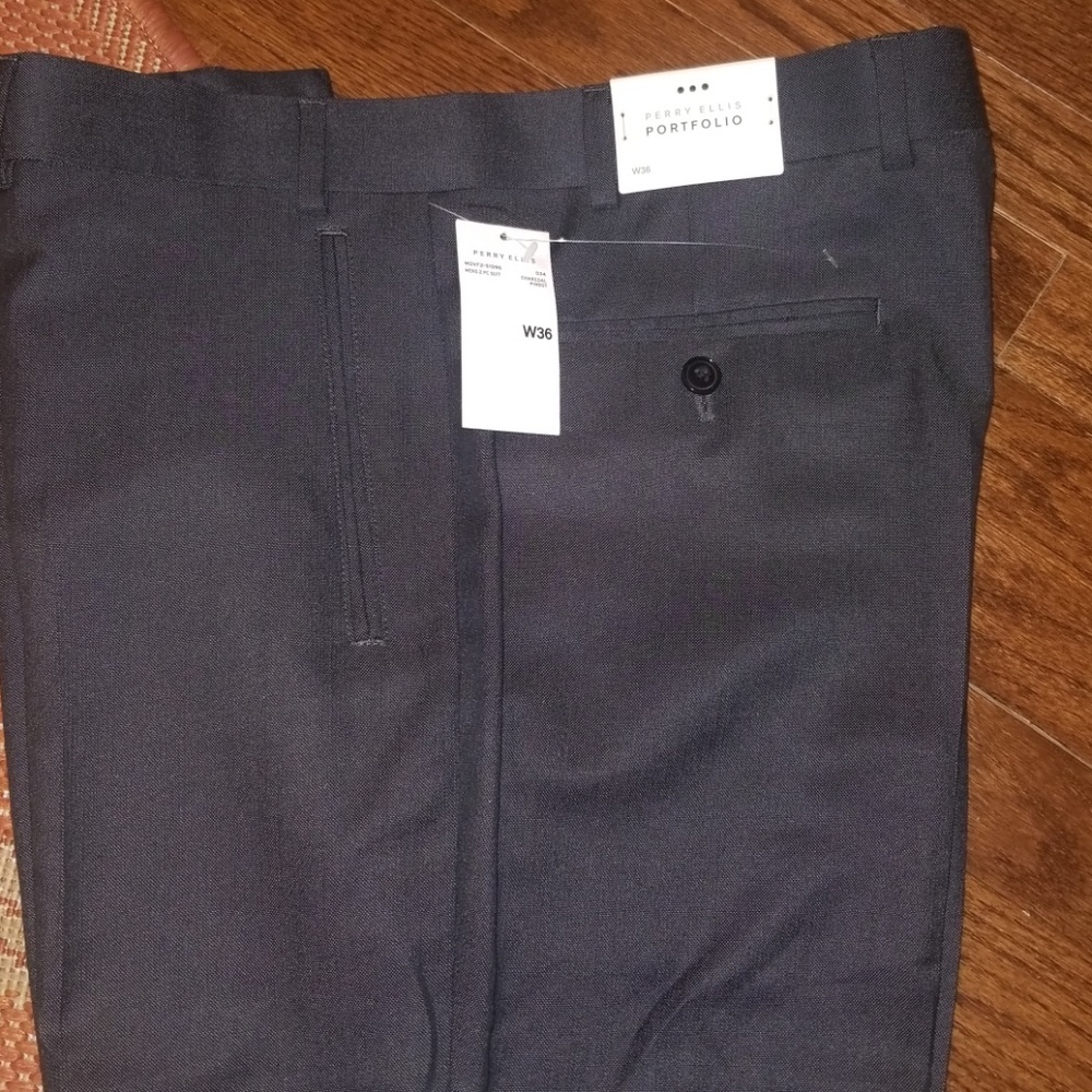 Charcoal Gray Perry Ellis Slim Cut dress pants